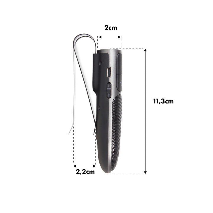 Kit mains libres Bluetooth 5.0 Audiocore AC480 A2DP avec haut-parleur 2 W, compatible Google et Siri