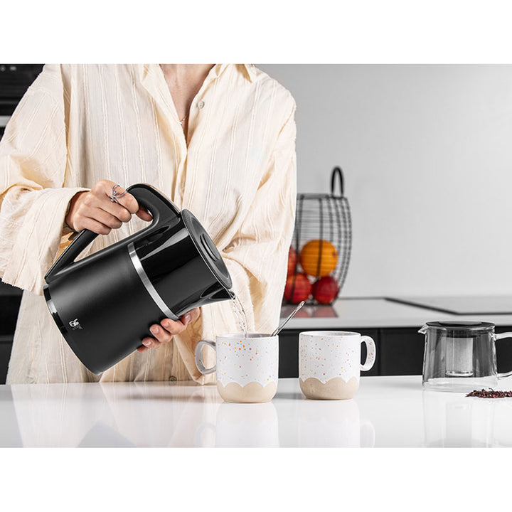 Bouilloire sans fil avec contrôle de la température et double paroi LAFE 1.7L CEG020 noir