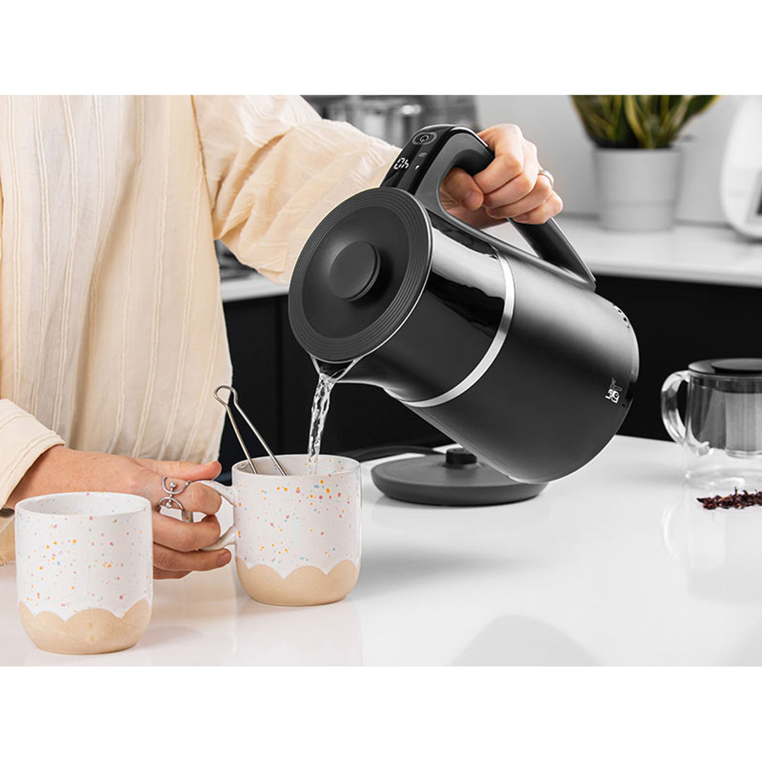 Bouilloire sans fil avec contrôle de la température et double paroi LAFE 1.7L CEG020 noir