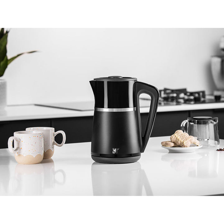Bouilloire sans fil avec contrôle de la température et double paroi LAFE 1.7L CEG020 noir