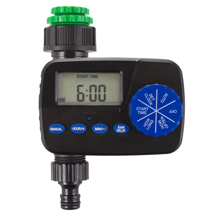 Programmateur d'arrosage électronique GreenBlue, programmateur, alimentation 2x1.5V AA, GB390