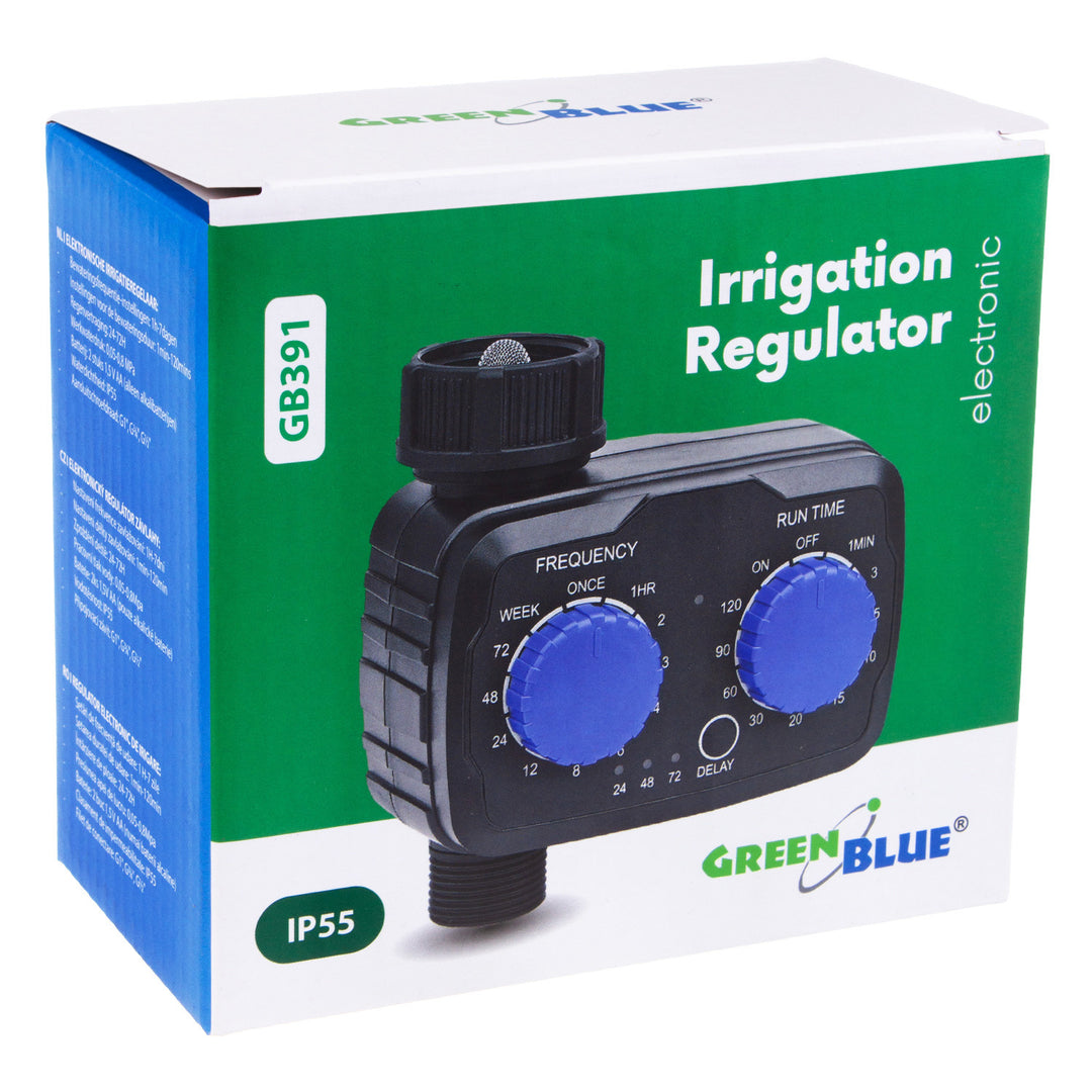 Programmateur d'arrosage électronique GreenBlue, programmateur, alimentation 2x 1.5V AA, GB391
