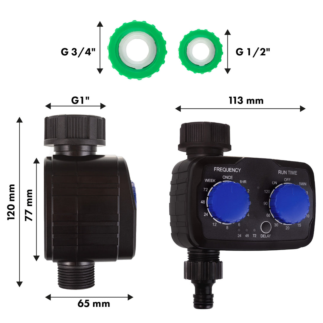 Programmateur d'arrosage électronique GreenBlue, programmateur, alimentation 2x 1.5V AA, GB391