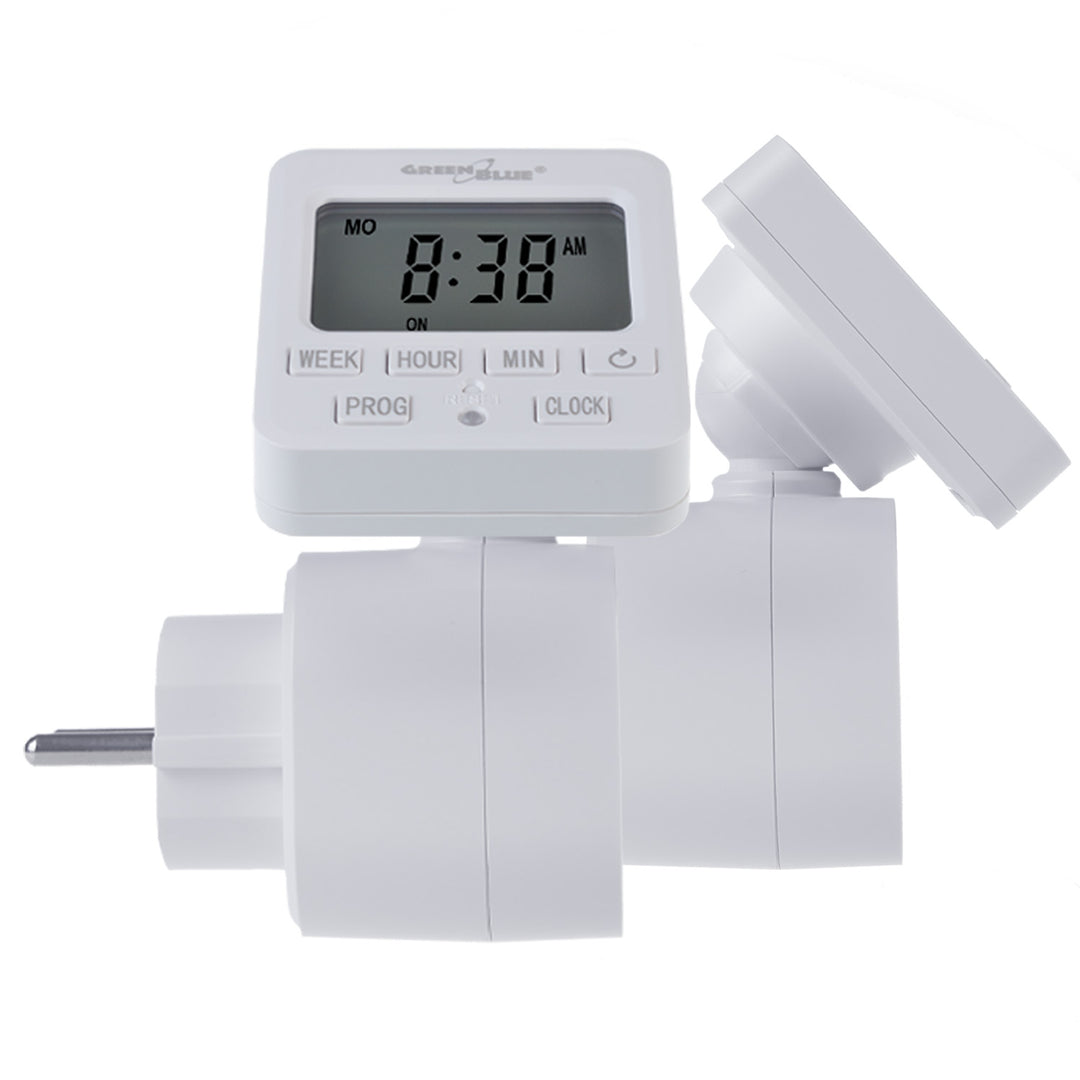 GreenBlue timer digitale klok, programmeur - timer, max. belasting 16A, IP20, GB605 E