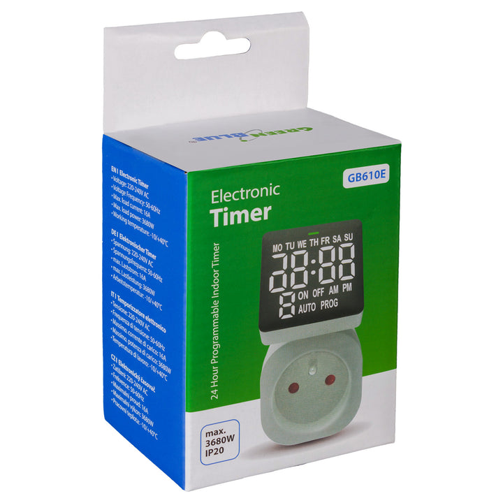 GreenBlue GB610 E Digitale kloktimer max. opladen 16A IP20