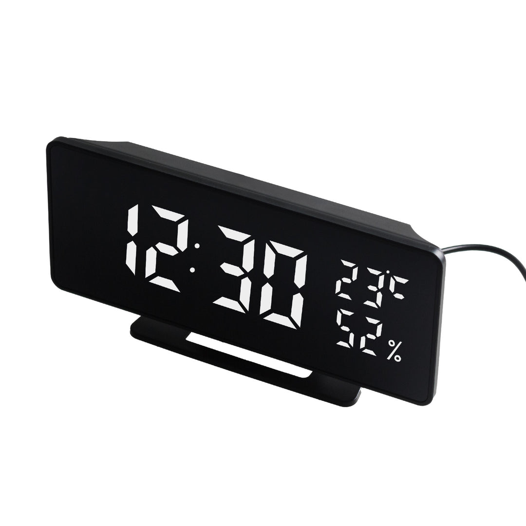 GreenBlue GB395 Horloge avec alarme et thermomètre hygromètre noir