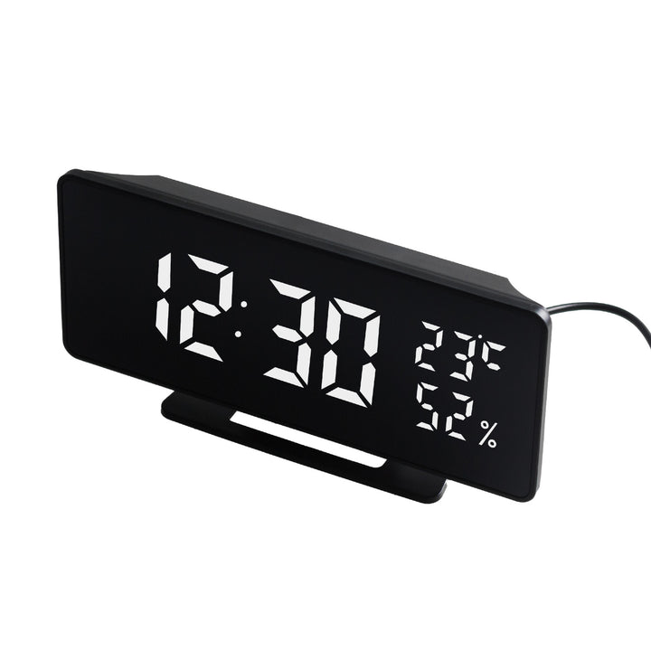 GreenBlue GB395 Horloge avec alarme et thermomètre hygromètre noir