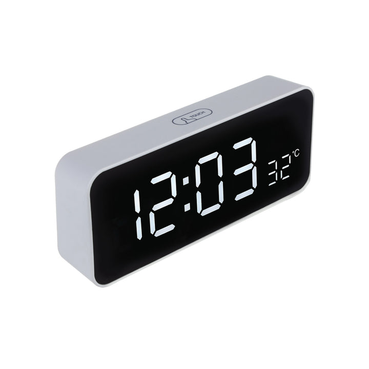 GreenBlue GB397 Klok met alarm en thermometer Groen-blauw witte behuizing