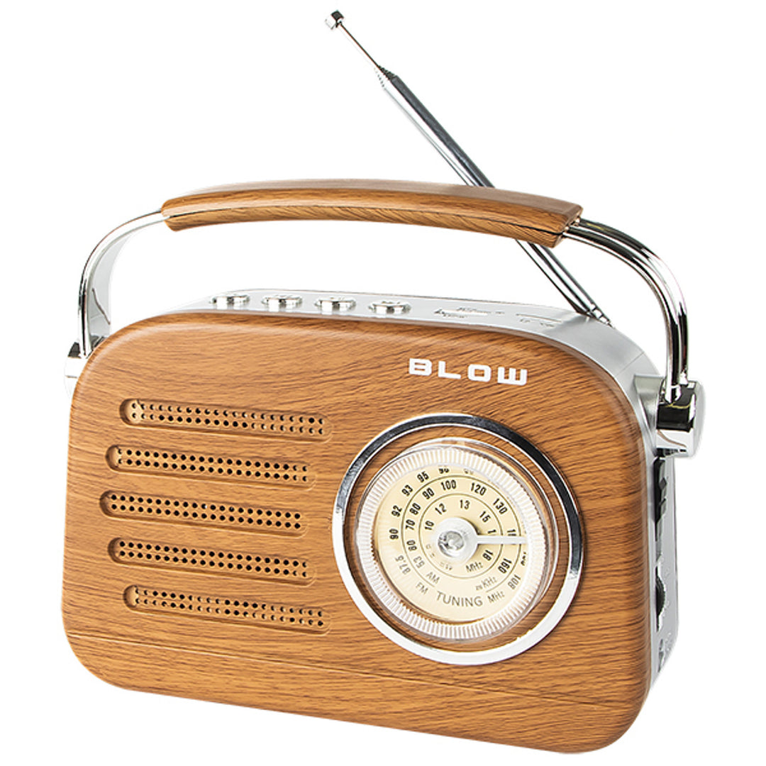 Blow RA3 Batterij en AC-voeding Analoge AM/FM Bluetooth draagbare radio