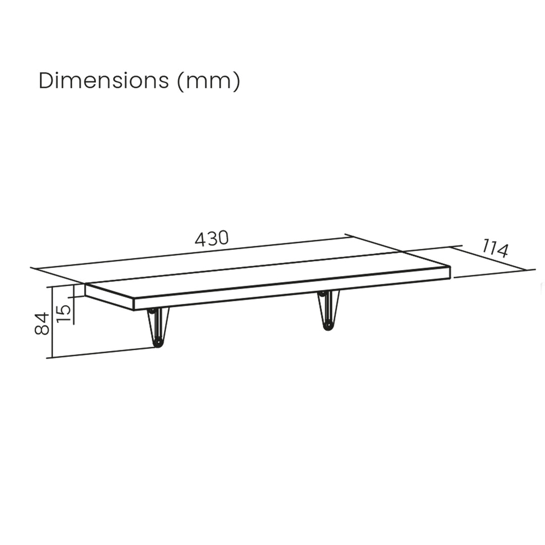 Maclean MC-331 Wandplanken 6 stuks max 8kg voor wandmontage