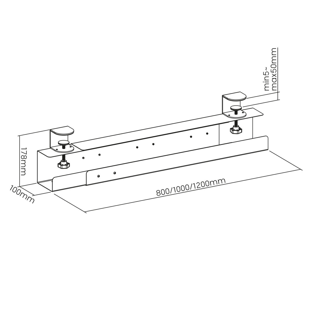 Maclean MC-333 Kabelorganizer onder het bureau, max. 5 kg