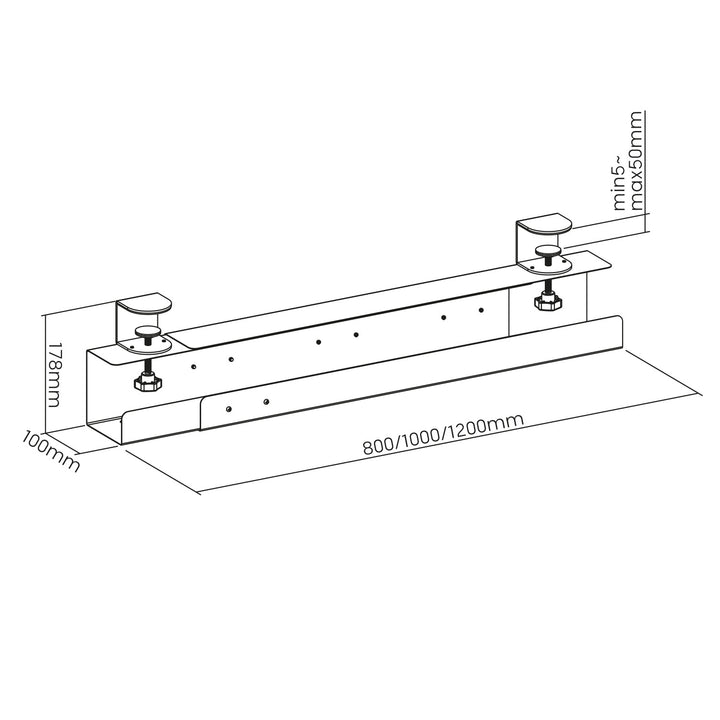 Maclean MC-333 Kabelorganizer onder het bureau, max. 5 kg