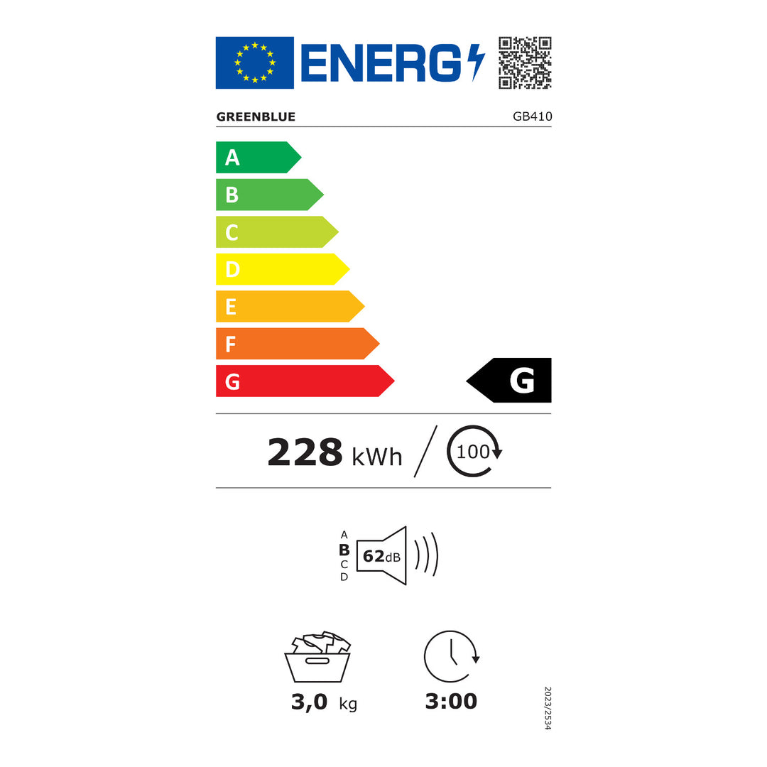 GreenBlue GB410 Geventileerde elektrische wasdroger 3kg