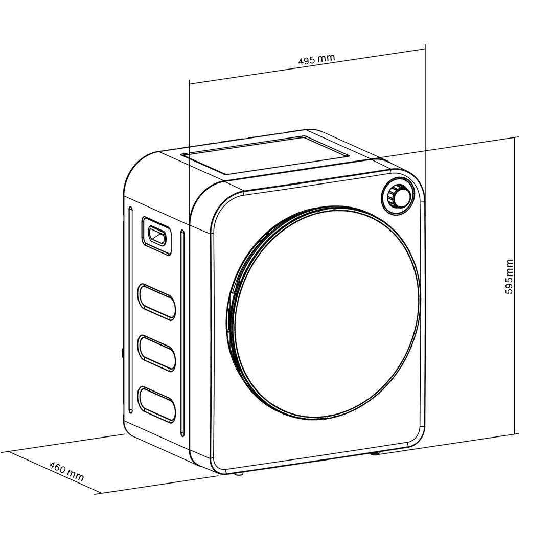 GreenBlue GB410 Geventileerde elektrische wasdroger 3kg