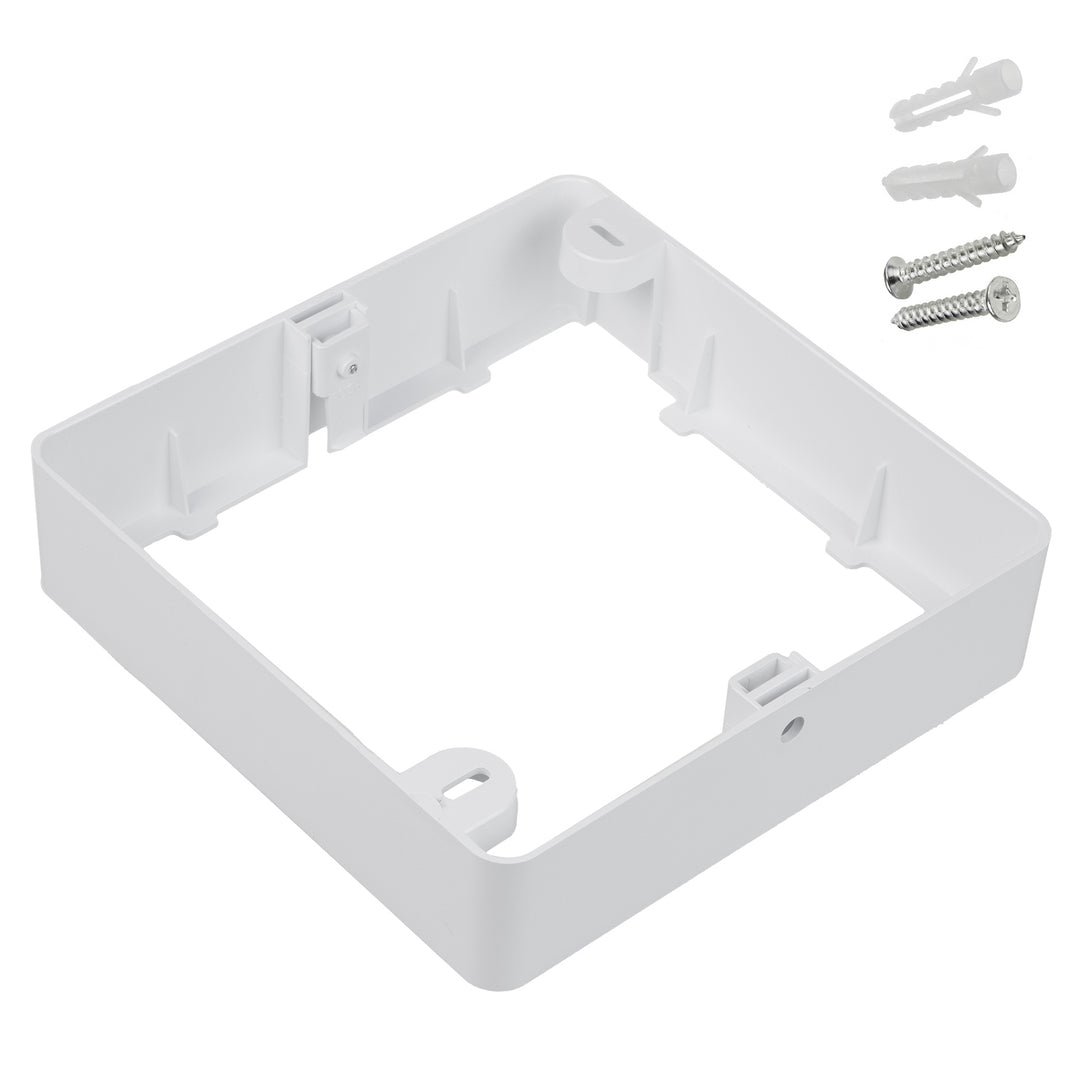 Maclean MCE374 S/MCE379 S SLIM inbouw LED plafondplaat 18W neutraal wit 4000K 170x170x26mm 1800lm + adapter voor opbouwmontage