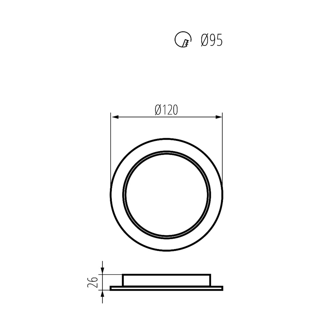 Maclean MCE371 R/MCE376 R 5x LED plafondpaneel, SLIM inbouw, 9W, Neutraal Wit 4000K, 120*26mm, 900lm, + 5x opbouwadapter