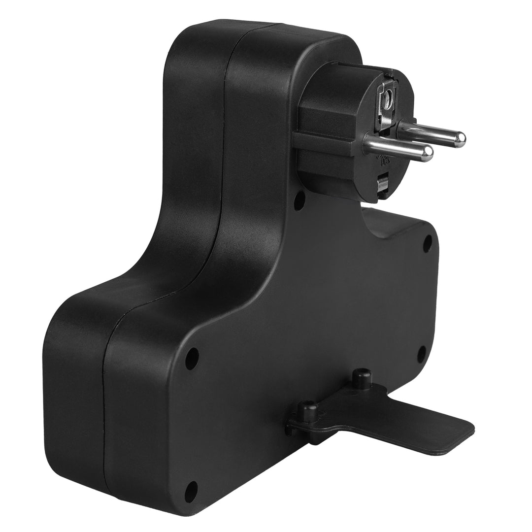 Maclean MCE224 G/B  Prise de courant quadruple avec interrupteur marche/arrêt pied stabilisateur type schuko 2x2,5A, 2x16A