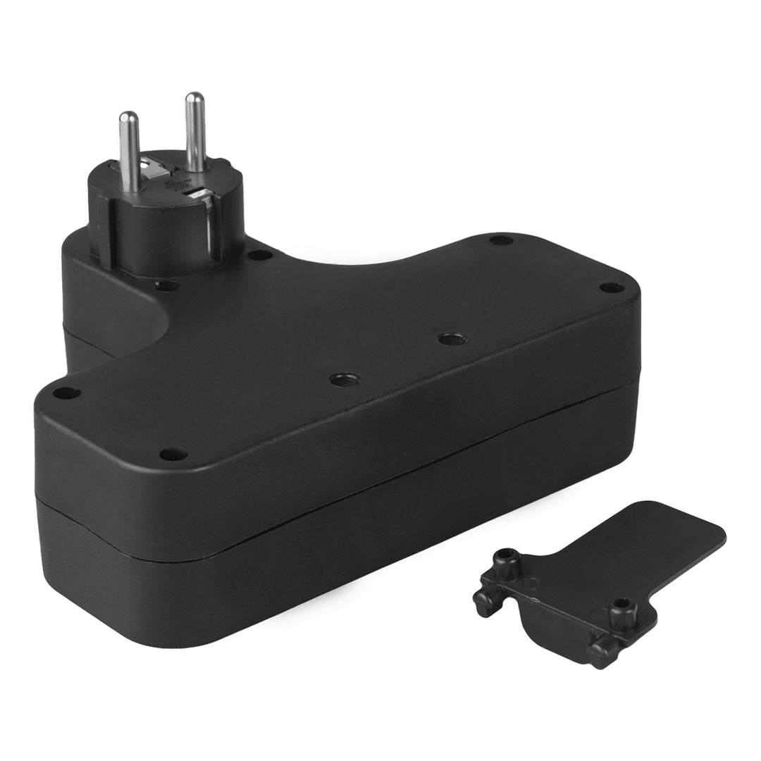 Maclean MCE224 G/B  Prise de courant quadruple avec interrupteur marche/arrêt pied stabilisateur type schuko 2x2,5A, 2x16A