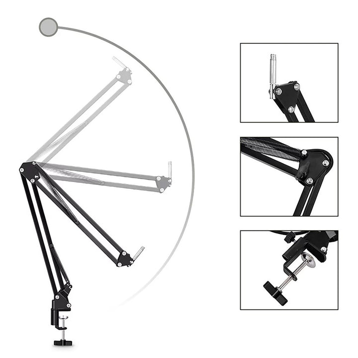 Media-Tech MT397K condensatormicrofoon verstelbare standaardaccessoires