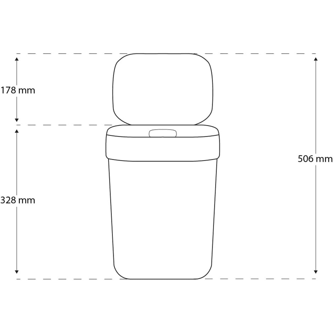 Curver afvalbak, voor recycling, 10 liter, wit, Klaar om af te halen