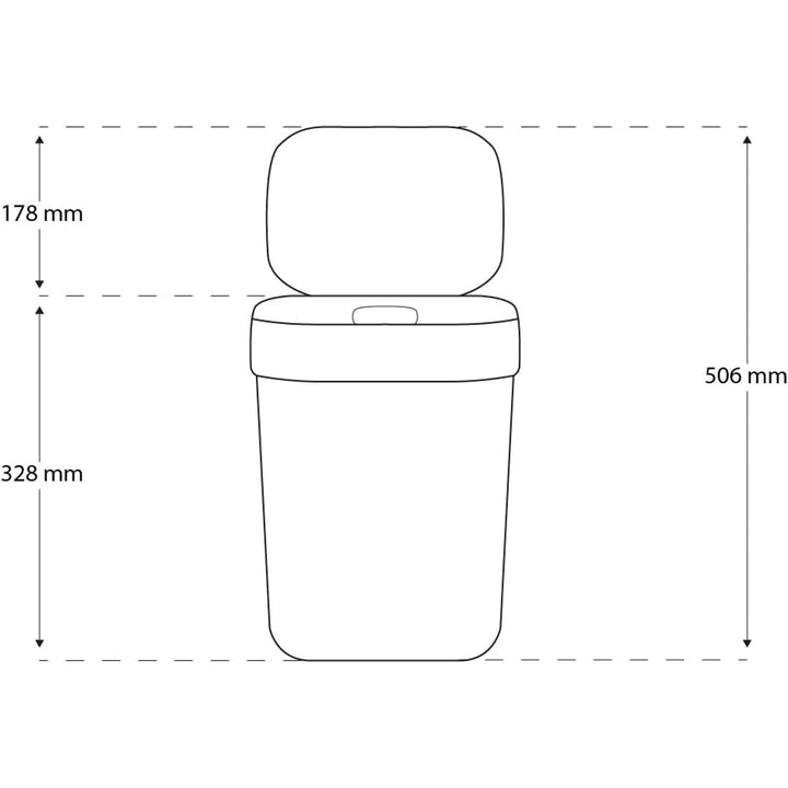 Curver afvalbak, voor recycling, 10 liter, wit, Klaar om af te halen