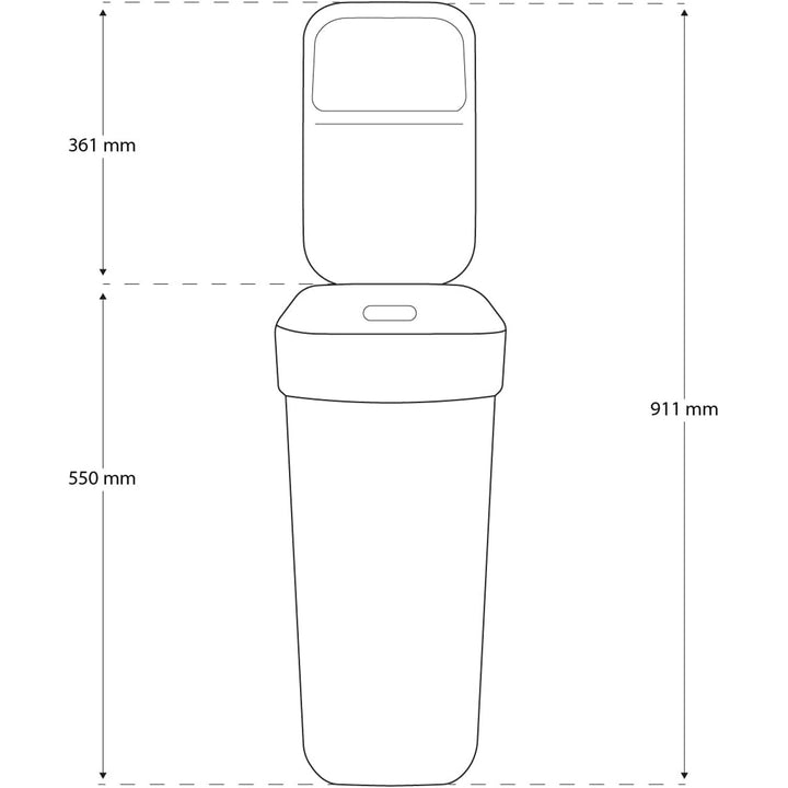 Curver afvalbak, voor recycling, 30 liter, wit, Klaar om af te halen