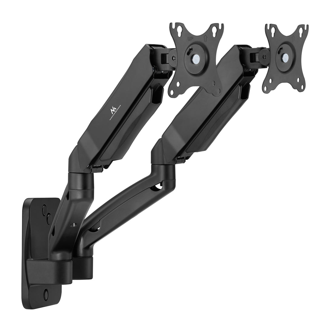 Maclean Dual Monitor Muurbeugel, 17-32'', 9kg max, Mechanische Veer, MC-988