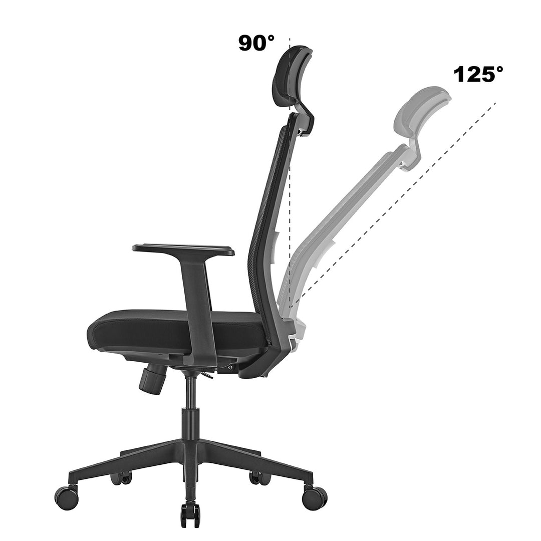 Hoogwaardige ergonomische bureaustoel met hoge rugleuning Ergo Office, max 150kg, ER-425