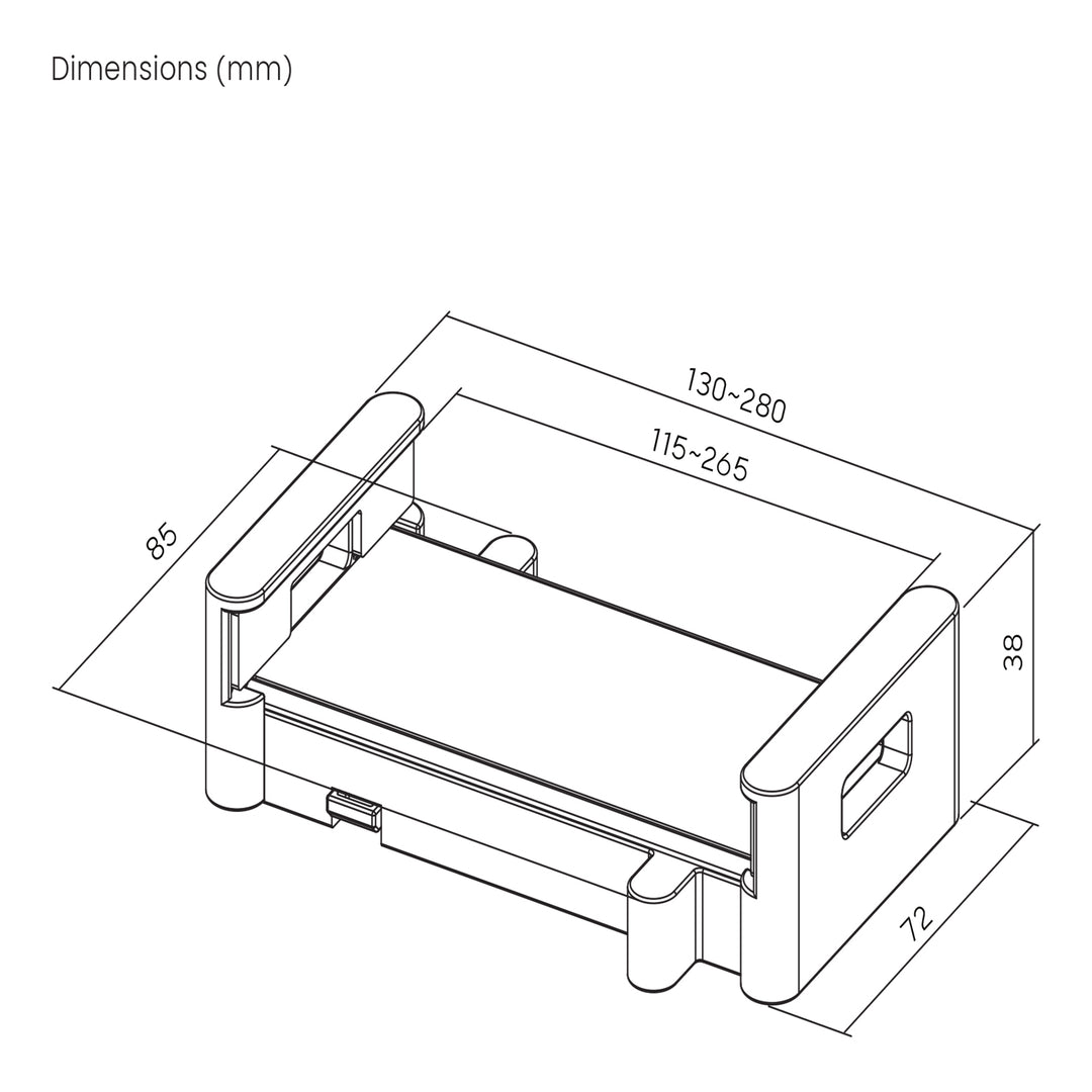 Maclean MC-991 universele tablethouder voor VESA-houders, geschikt voor tablets van 4,7-15 inch
