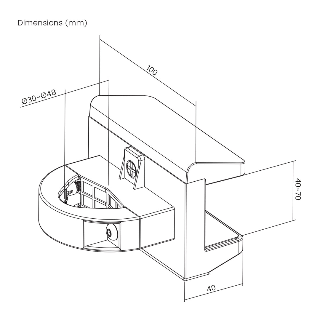 Stekkerdooshouder voor Maclean Pole Mounts, Universeel, MC-994