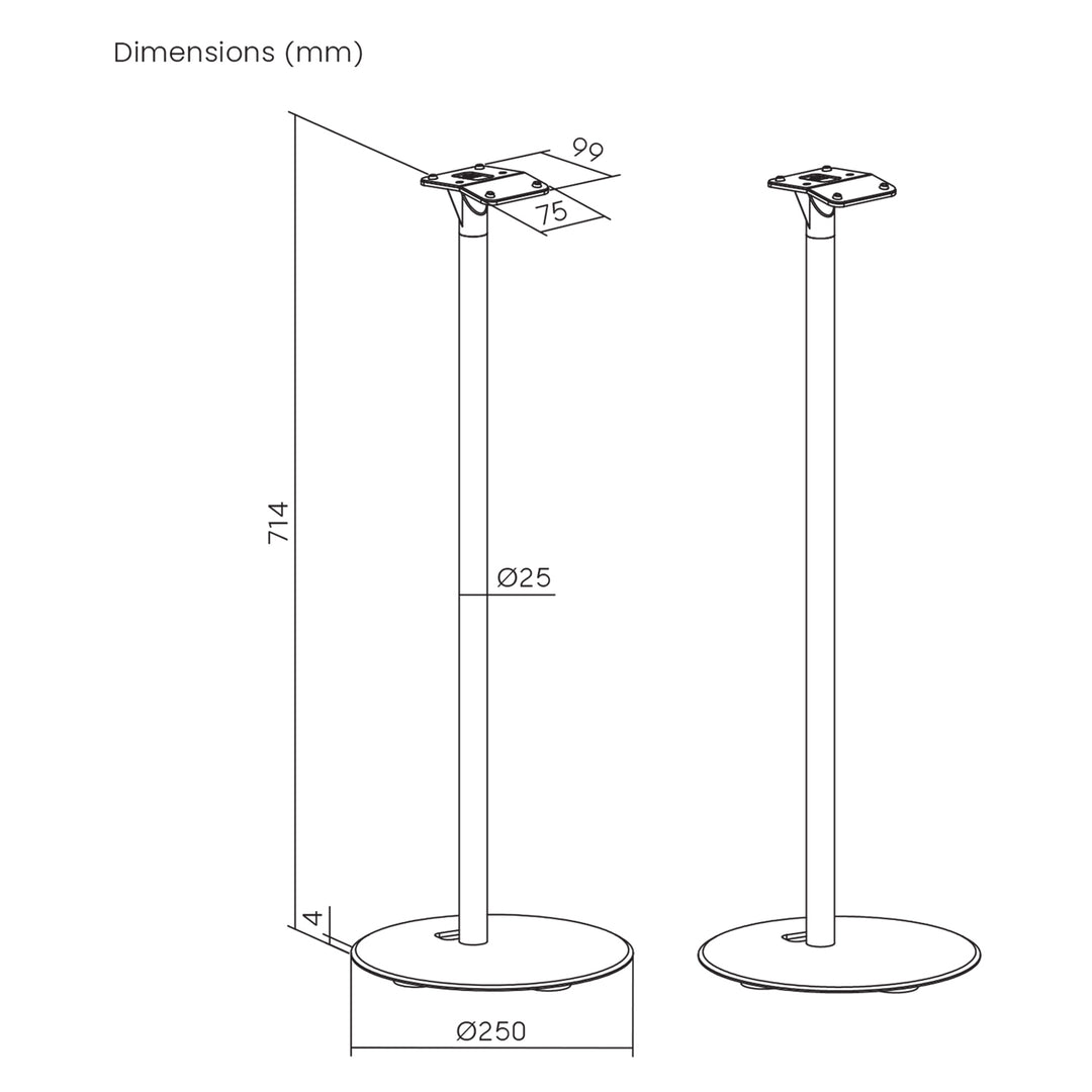 Supports de sol pour Sonos® ERA 300, Maclean, MC-995