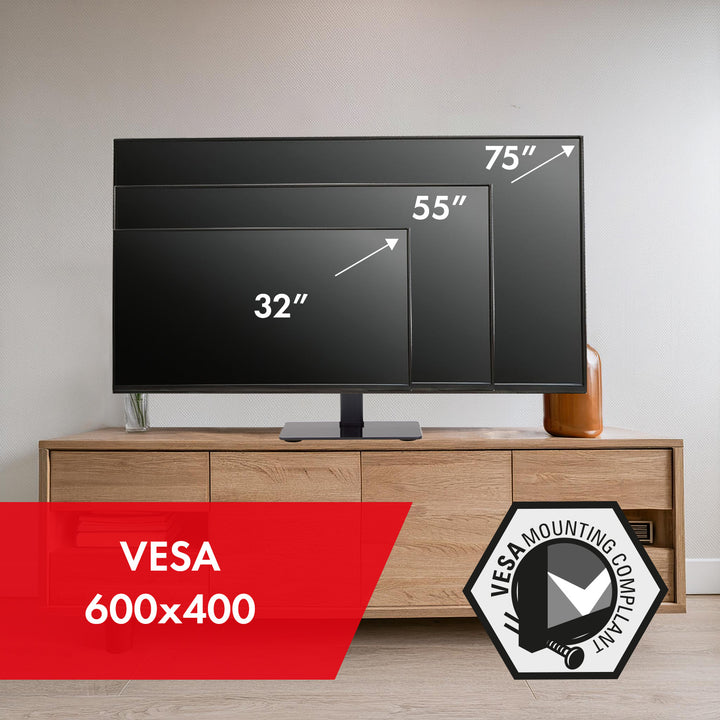 Maclean universele TV-kast voor RTV-kast max 40kg max VESA 600x400 voor TV 32-75" MC-386