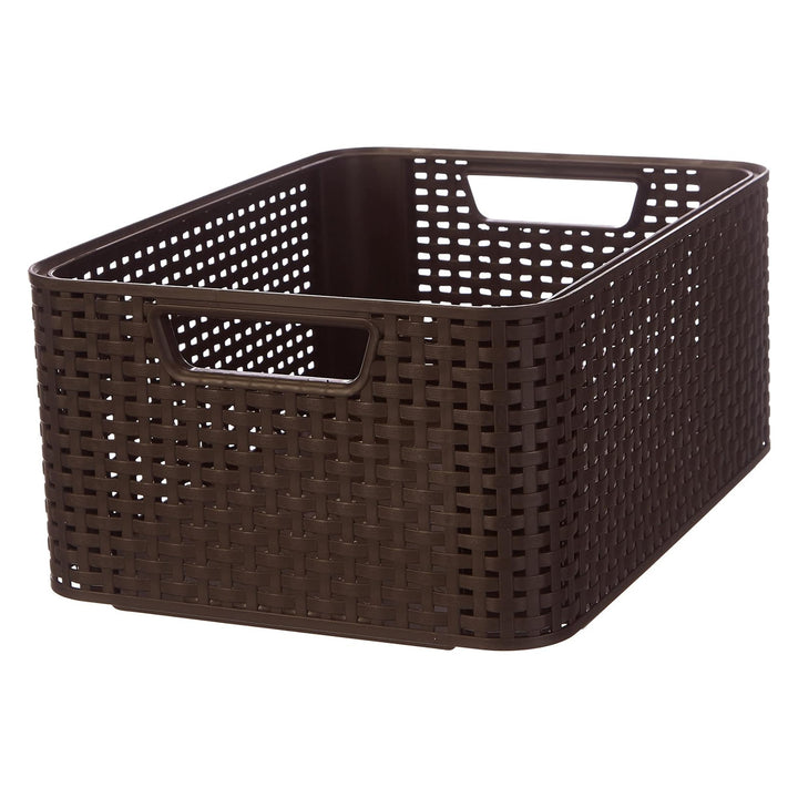 Panier Curver, multi-usages, 18 litres, brun foncé, Style M