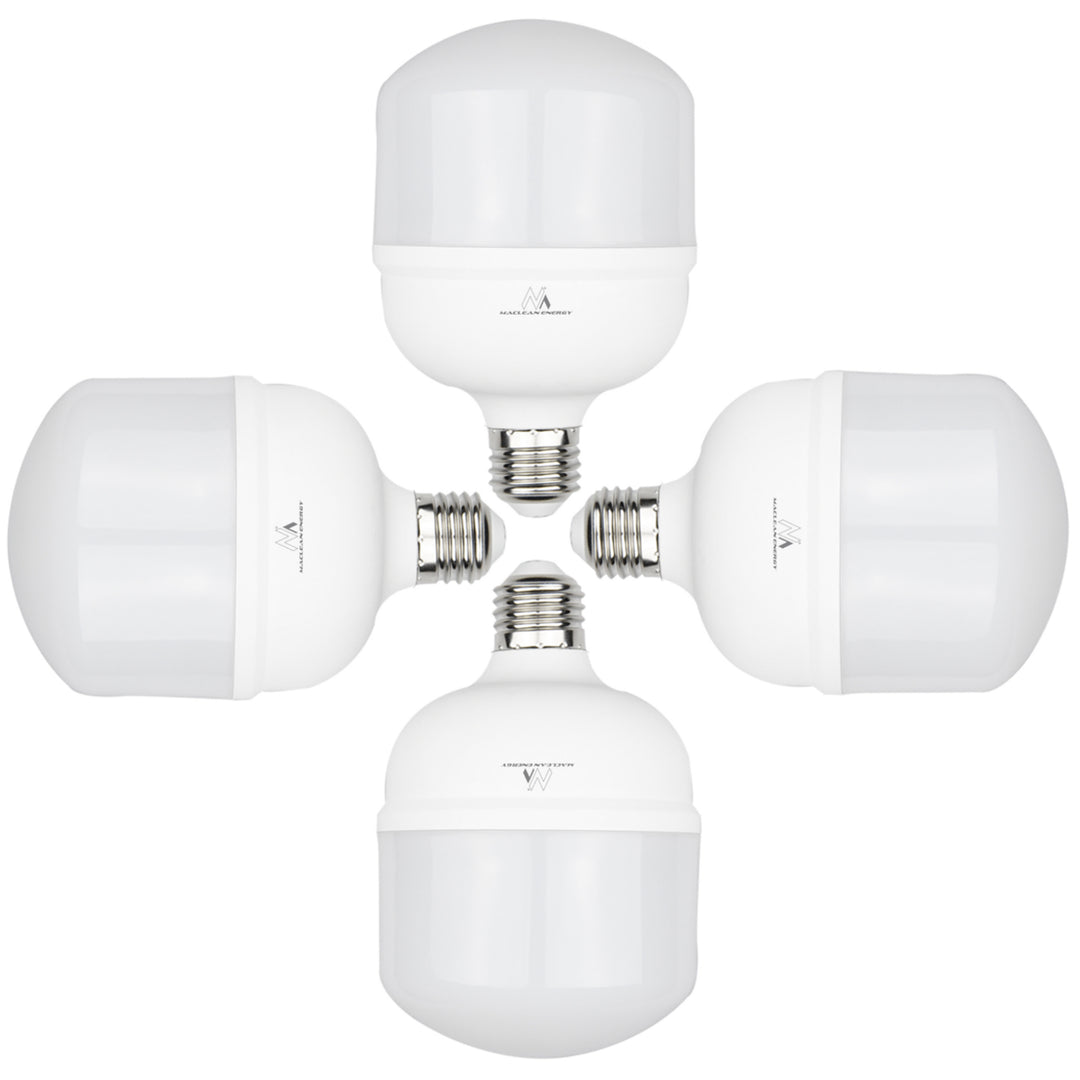 4x MCE E27 LED-lamp 200 graden lichthoek Hoogwaardige spaarlamp Ultra heldere gloeilamp (koel wit, 48W / 5040 lumen)