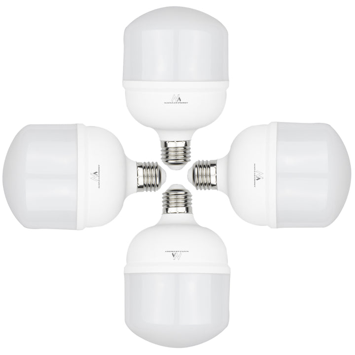 4x MCE E27 LED-lamp 200 graden lichthoek Hoogwaardige spaarlamp Ultra heldere gloeilamp (koel wit, 48W / 5040 lumen)