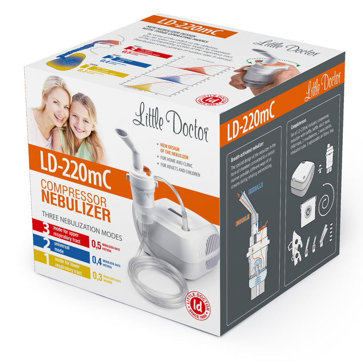 Little Doctor LD-220mC Ademgeactiveerde inhalator met 3 standen, wit