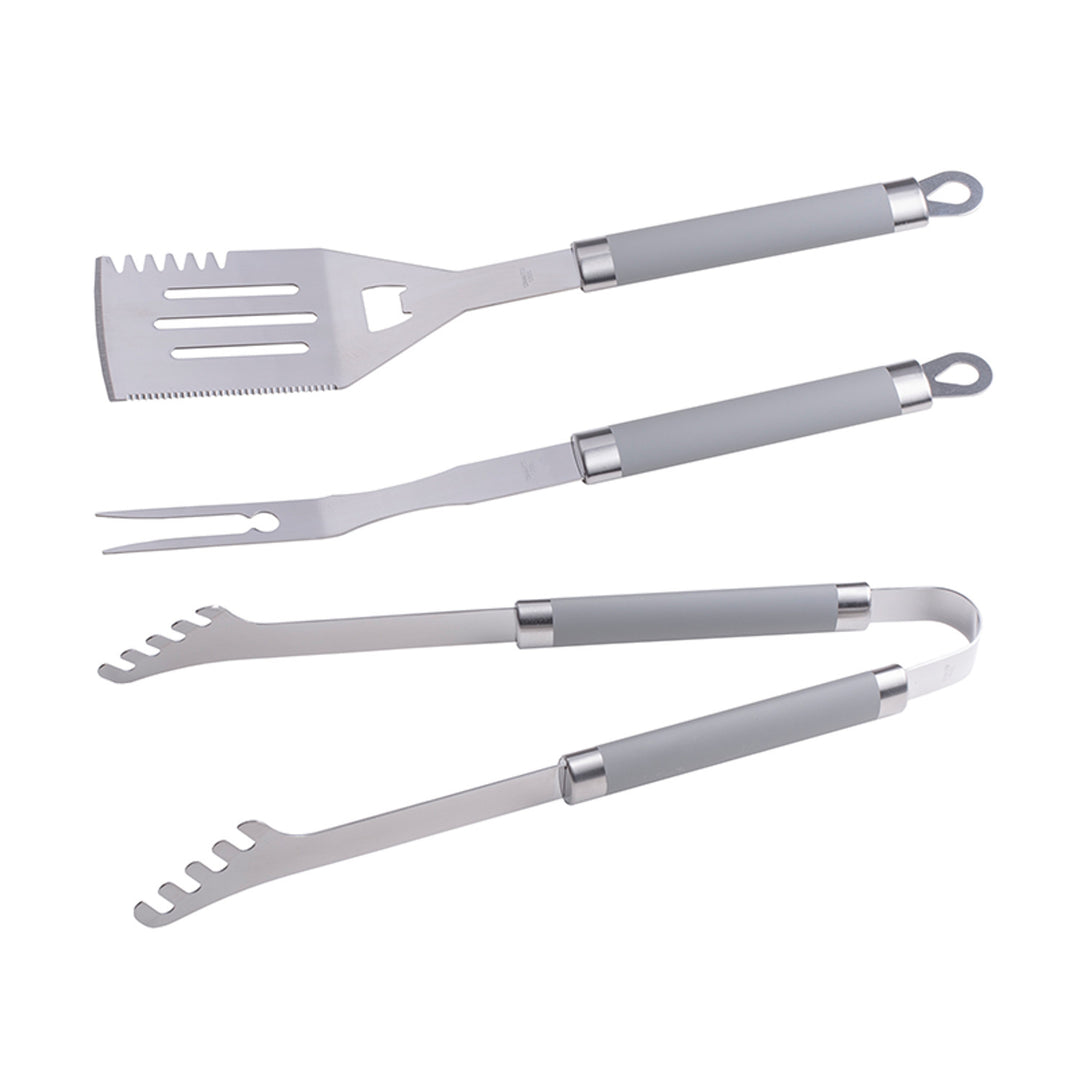 Set d'accessoires Master Grill&amp;Party, spatule, fourchette, pince, acier inoxydable, MG113