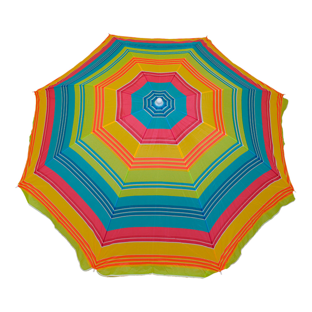 Parasol de jardin Master Grill&Party, diamètre 180 cm, rayures colorées, JKB02