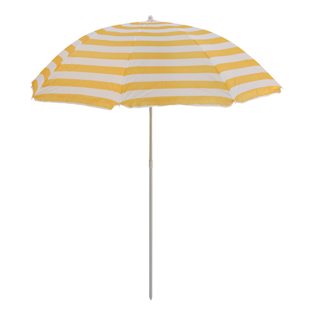 Parapluie de jardin Master Grill&amp;Party, diamètre 180 cm, rayures blanches et jaunes, JKB02