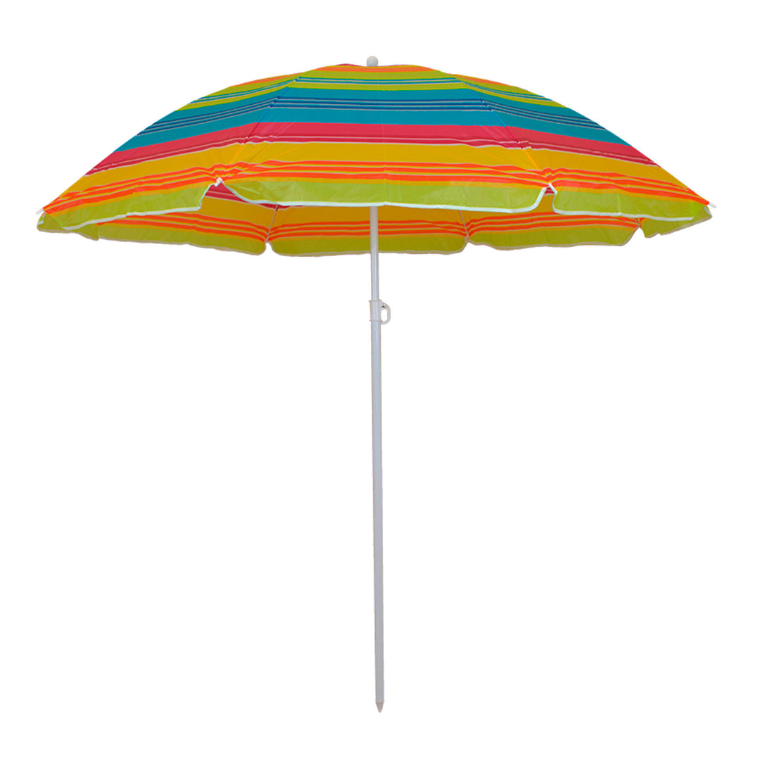 Parasol de jardin Master Grill&Party, diamètre 180 cm, rayures colorées, JKB02