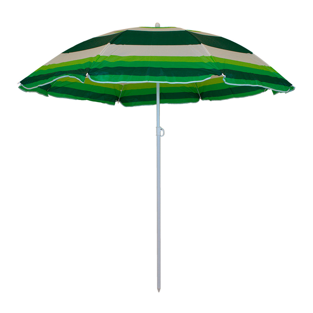 Master Grill&amp;Party tuinparasol, diameter 180 cm, witte en groene strepen, JKB03