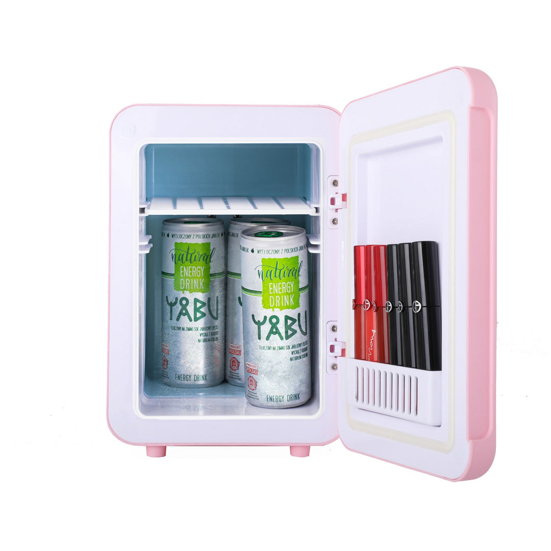Adler draagbare koelkast, koeling en verwarming, voor thuis en auto, 4L, roze, AD 8084