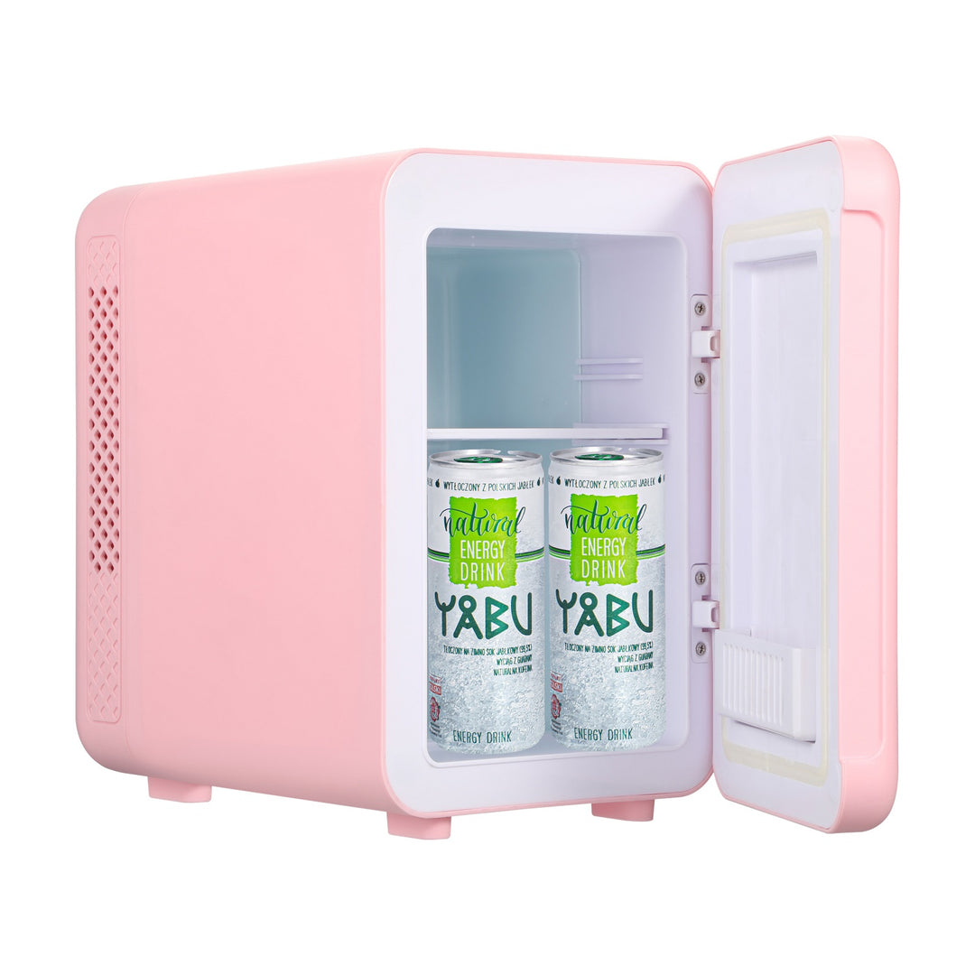 Adler draagbare koelkast, koeling en verwarming, voor thuis en auto, 4L, roze, AD 8084