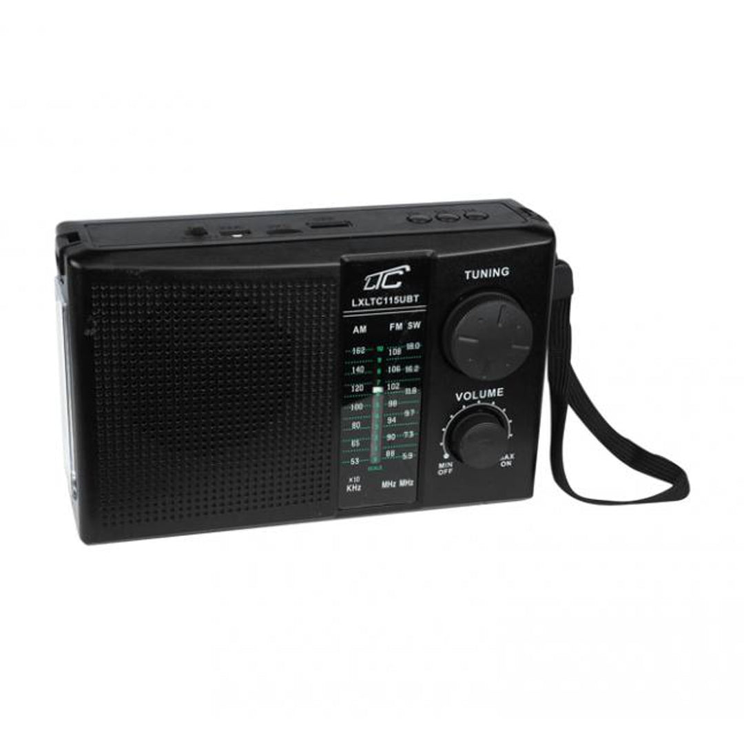 LTC draagbare radio, Bluetooth, FM/AM/SW, zonnepaneel, LXLTC115UBT