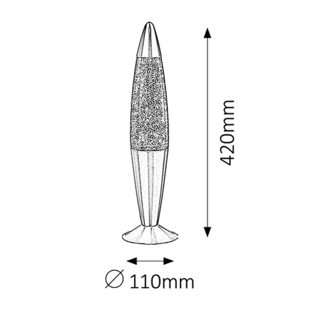 Rabalux Lavalamp: Betoverende wervelingen van glitter in levendig paars. 25W voor optimale glans. Verhoog uw ruimte met betoverende bewegingen. Perfect decoraccent.