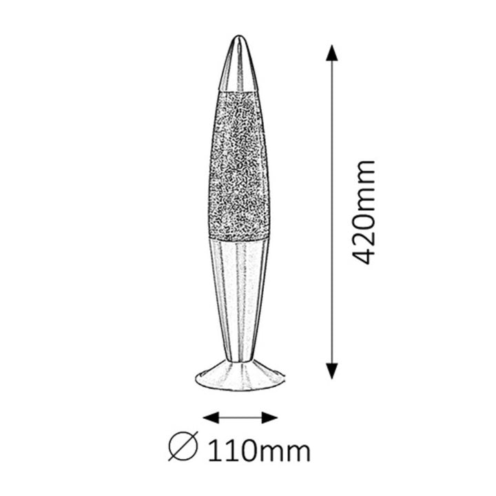 Rabalux Lavalamp: Betoverende wervelingen van glitter in levendig paars. 25W voor optimale glans. Verhoog uw ruimte met betoverende bewegingen. Perfect decoraccent.