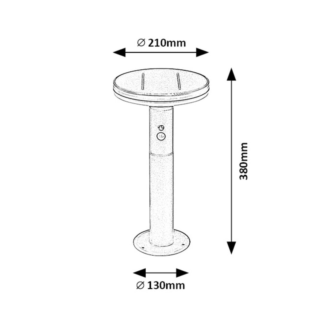 Rabalux solarlamp, buiten, IP44, bewegingsmelder, Alaska