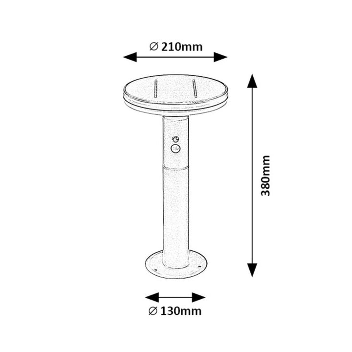 Rabalux solarlamp, buiten, IP44, bewegingsmelder, Alaska