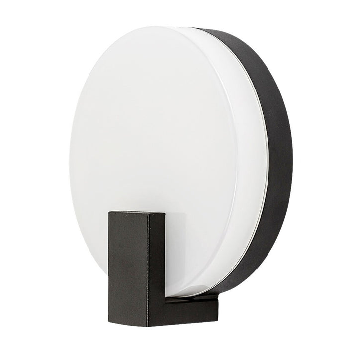 Rabalux buitenwandlamp, rond, IP44, 10W, zwart, Cyprus-model. Perfect voor elegante en functionele buitenverlichting.