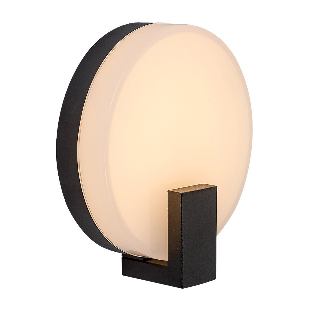 Rabalux buitenwandlamp, rond, IP44, 10W, zwart, Cyprus-model. Perfect voor elegante en functionele buitenverlichting.